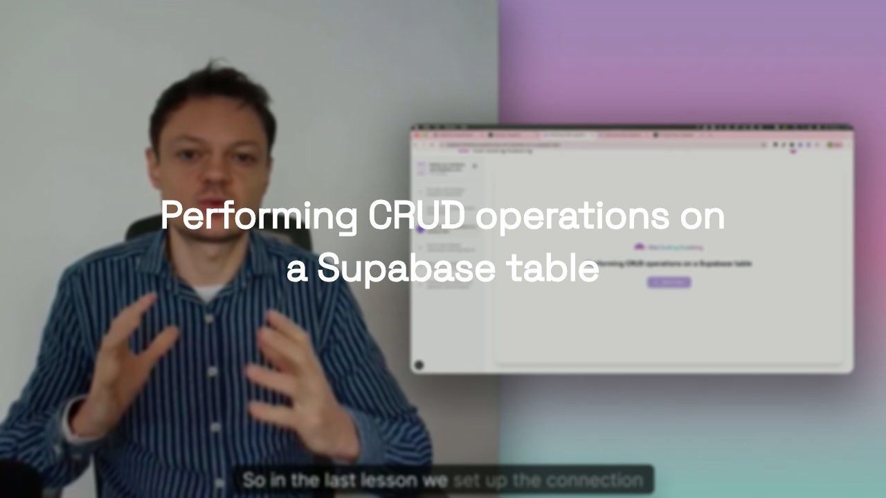 Performing CRUD operations on a Supabase table