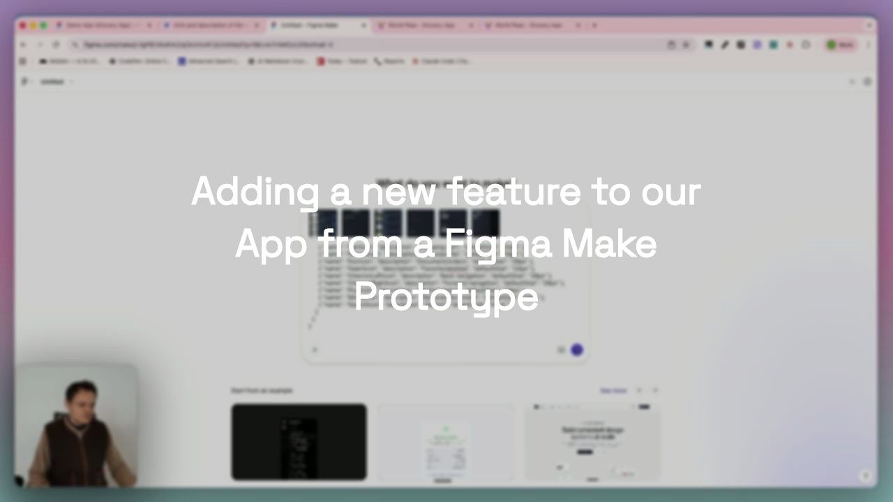 Adding a new feature to our App from a Figma Make Prototype