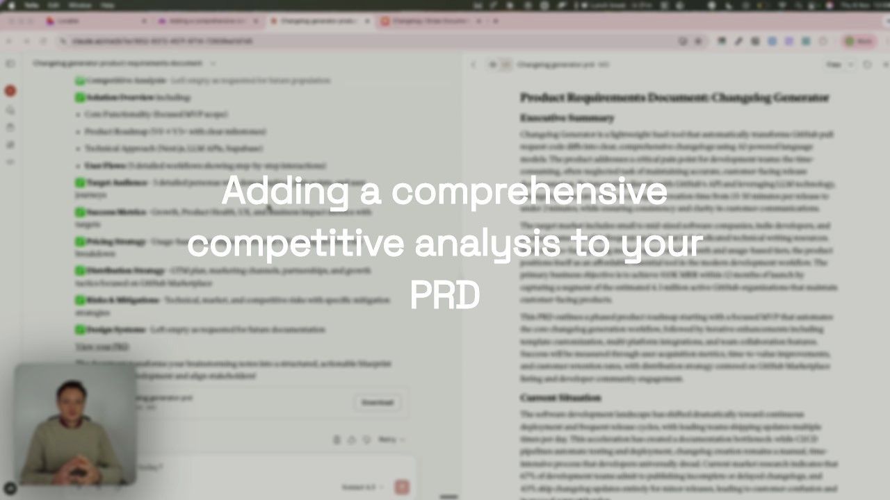 Adding a comprehensive competitive analysis to your PRD