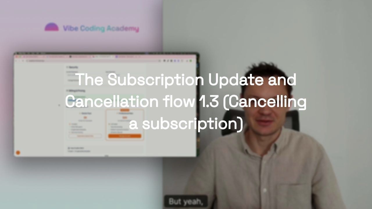 The Subscription Update and Cancellation flow 1.3 (Cancelling a subscription)