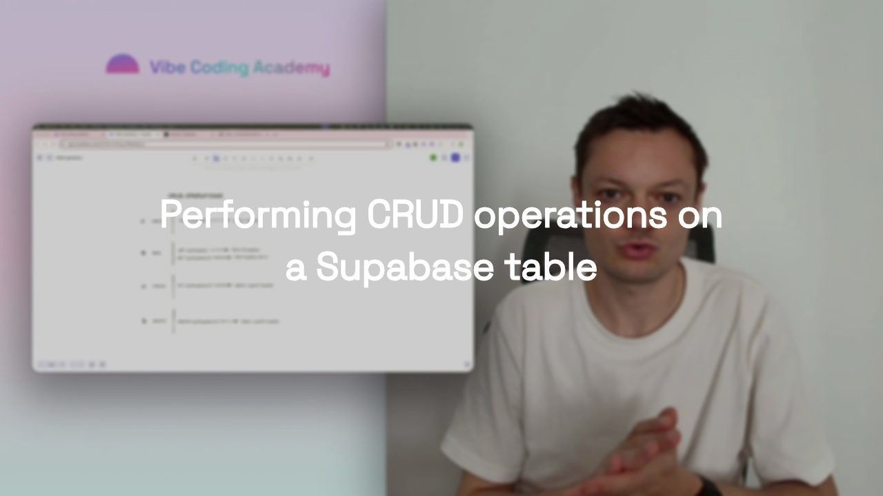 Performing CRUD operations on a Supabase table