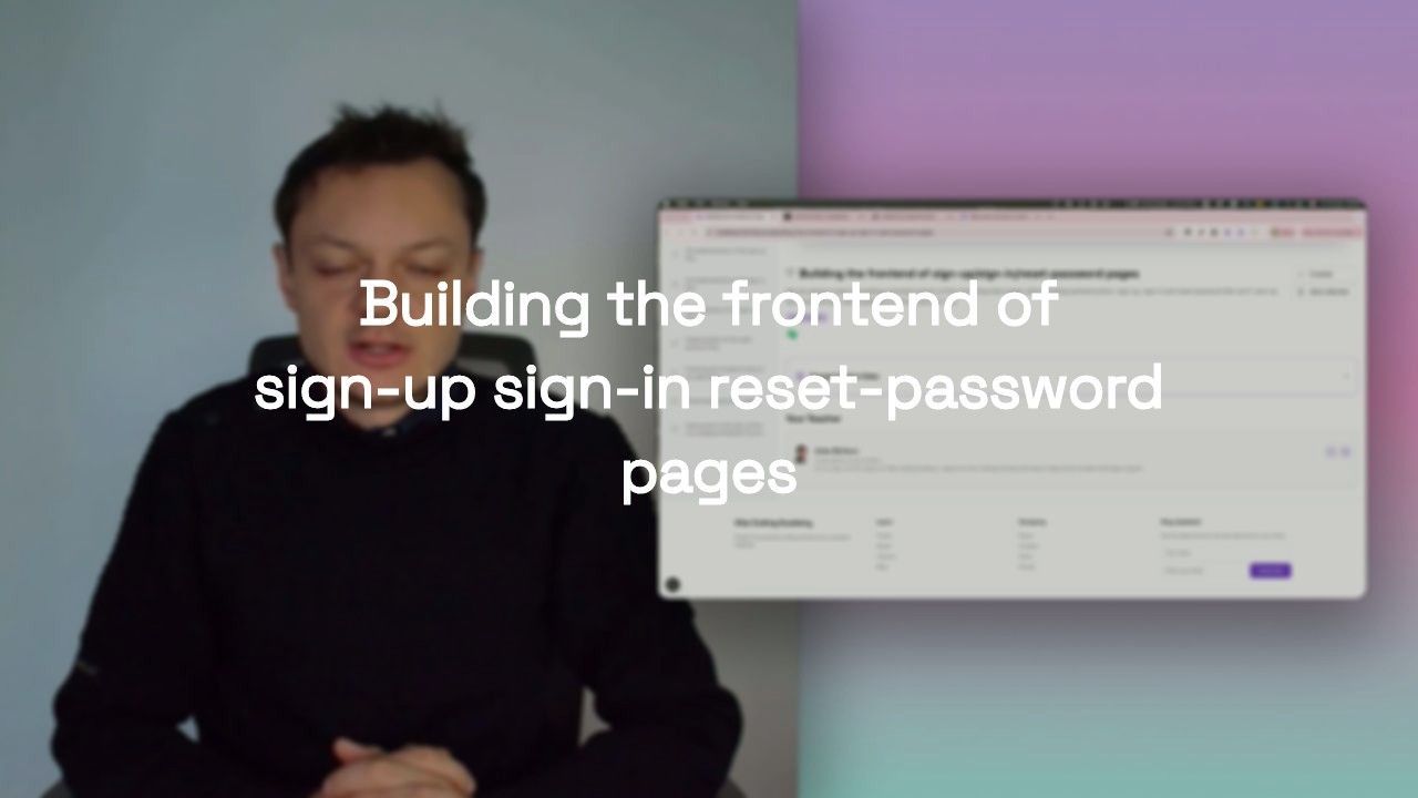 Building the frontend of sign-up/sign-in/reset-password pages