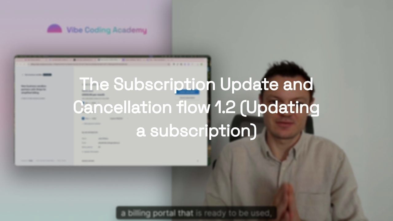 The Subscription Update and Cancellation flow 1.2 (Updating a subscription)