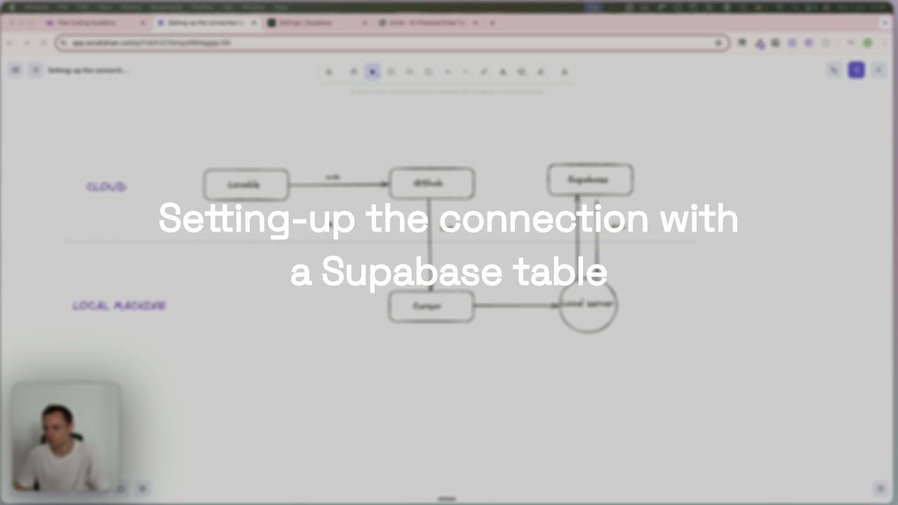 Setting-up the connection with a Supabase table