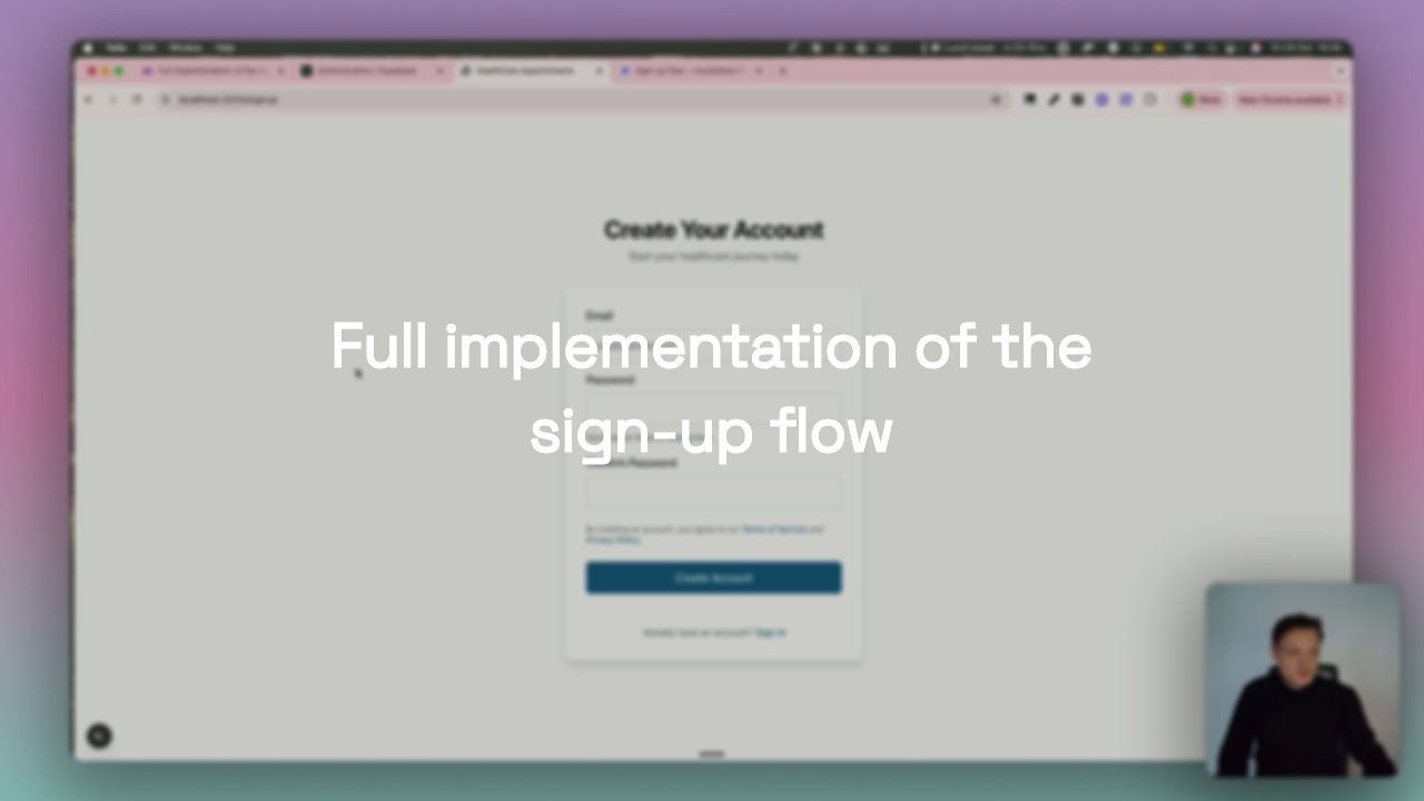 Full implementation of the sign-up flow