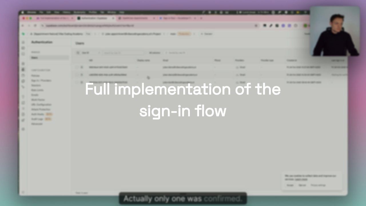 Full implementation of the sign-in flow