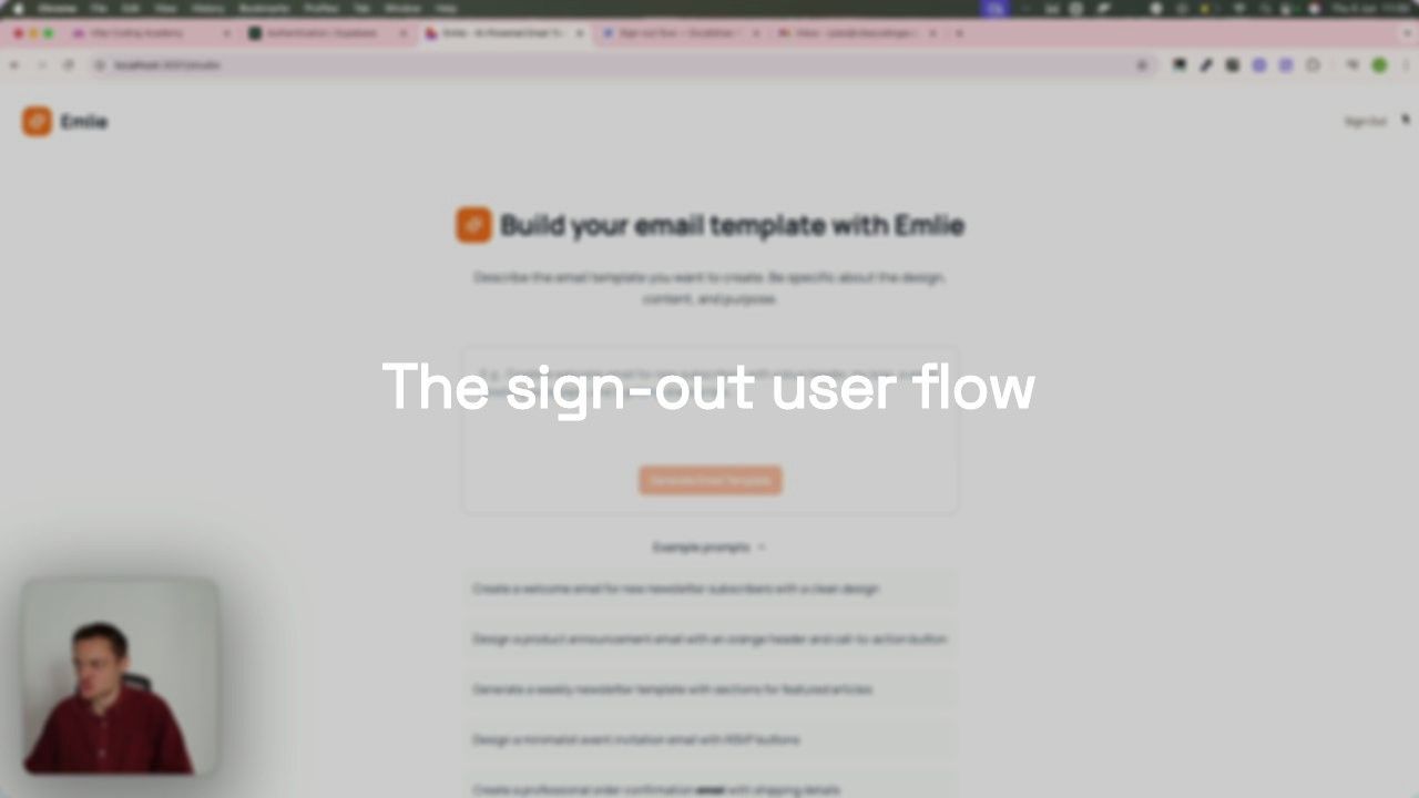 The sign-out user flow
