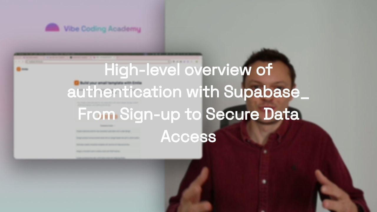 High-level overview of authentication with Supabase: From Sign-up to Secure Data Access