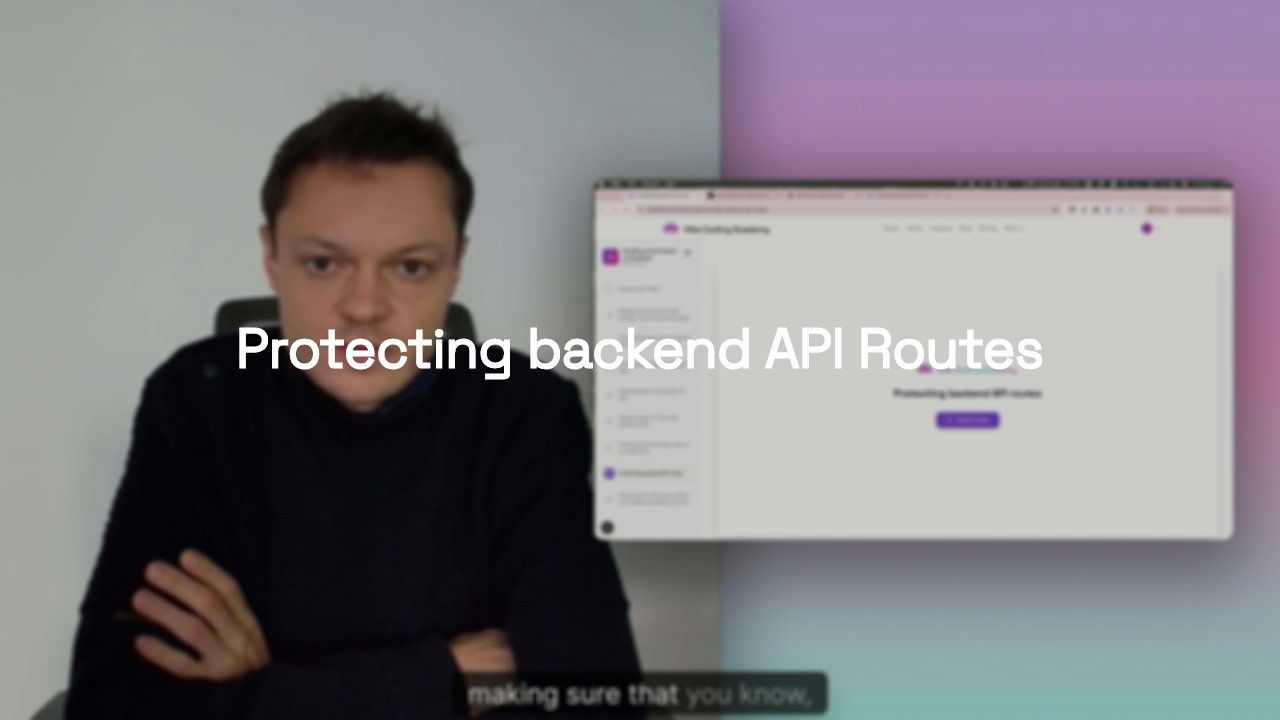 Protecting backend API routes