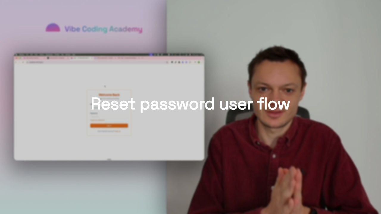 Reset password user flow