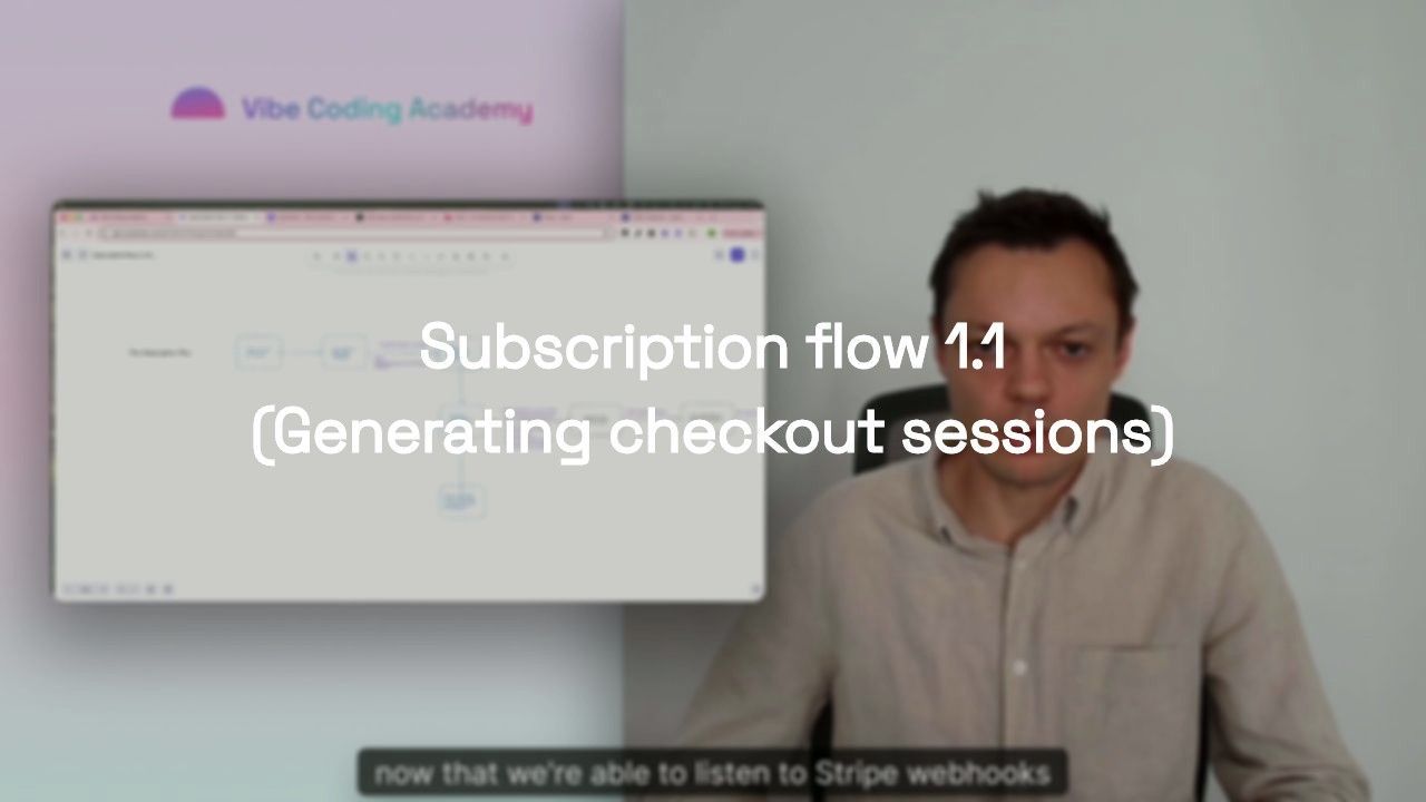 Subscription flow 1.1 (Generating checkout sessions)