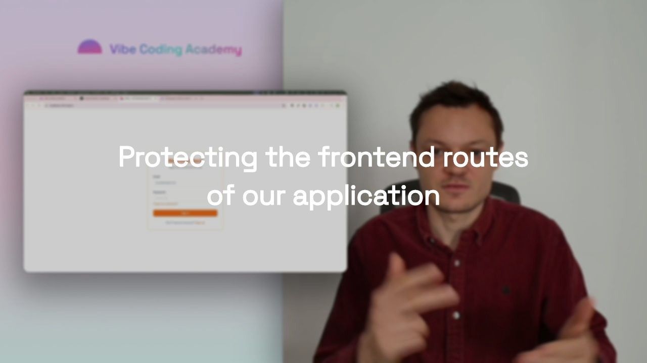 Protecting the frontend routes of our application