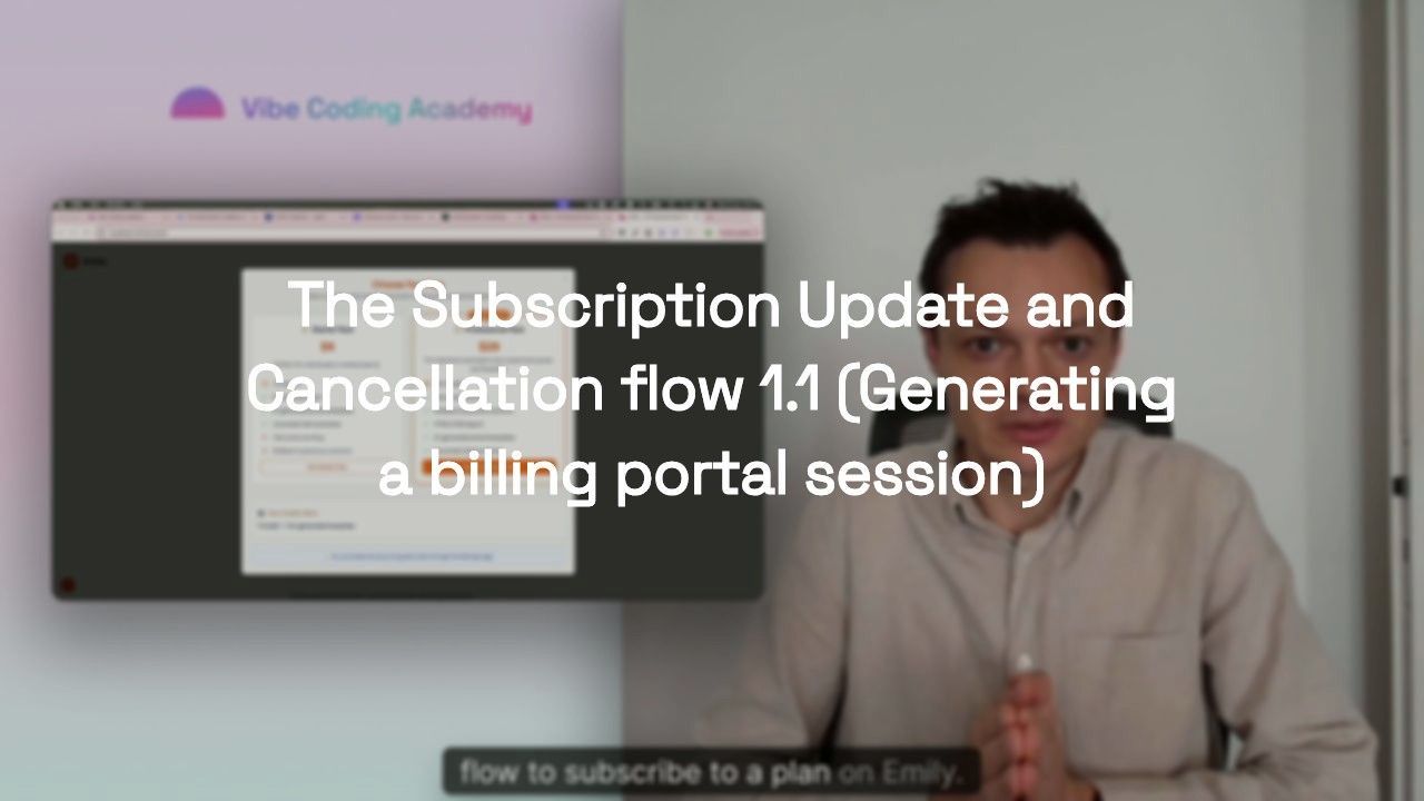The Subscription Update and Cancellation flow 1.1 (Generating a billing portal session)