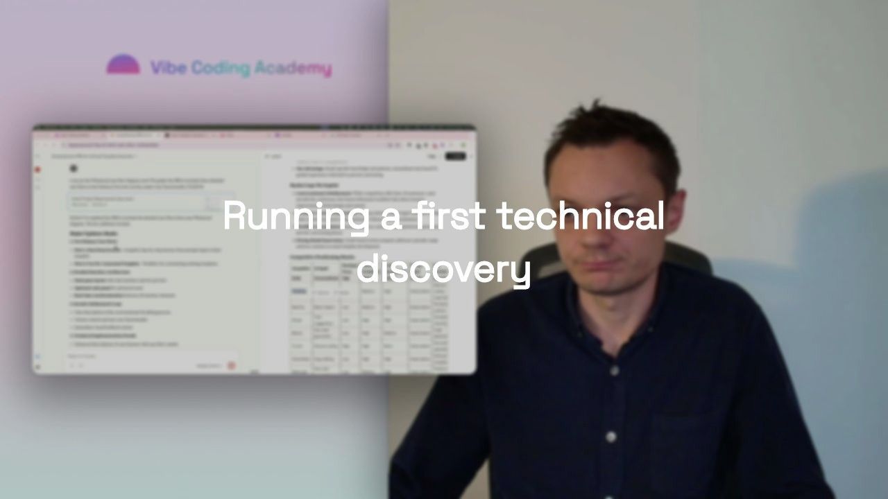 Running a first technical discovery