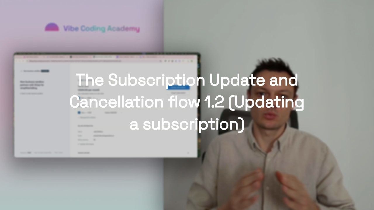 The Subscription Update and Cancellation flow 1.2 (Updating a subscription)
