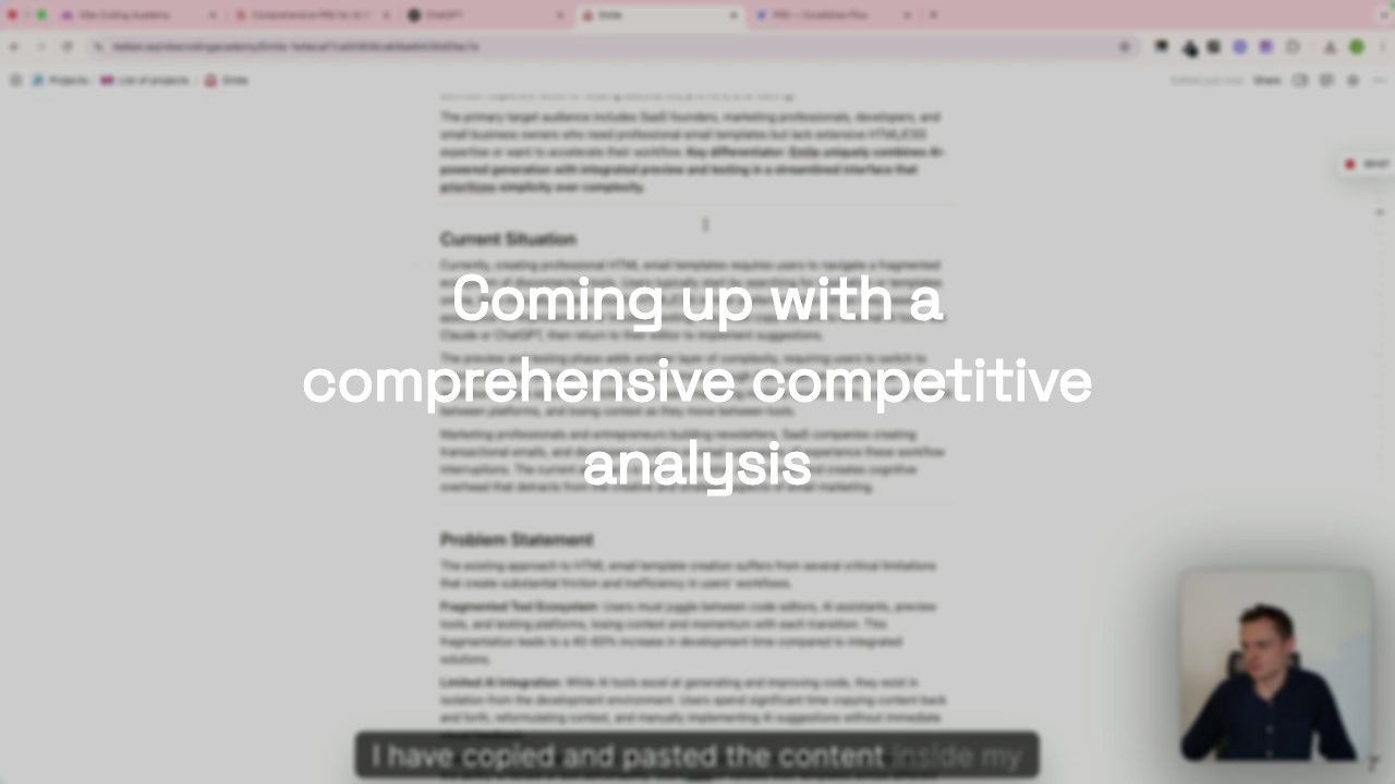 Coming up with a comprehensive competitive analysis