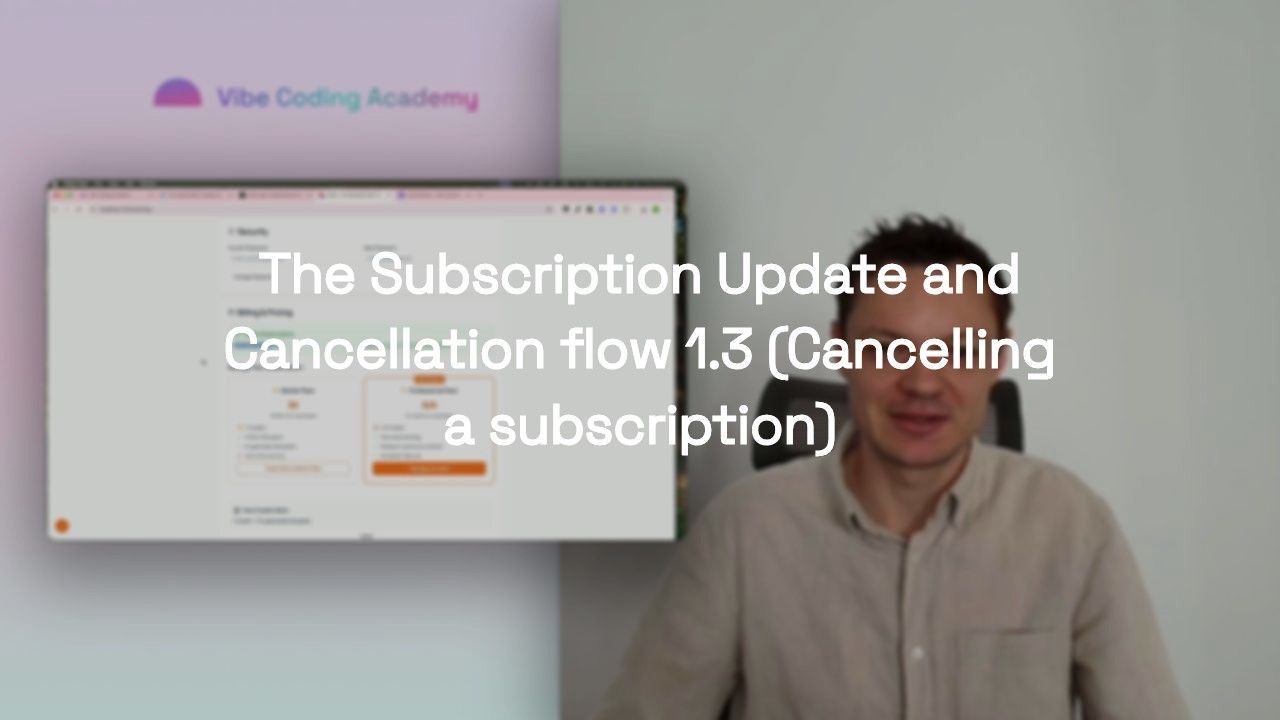 The Subscription Update and Cancellation flow 1.3 (Cancelling a subscription)