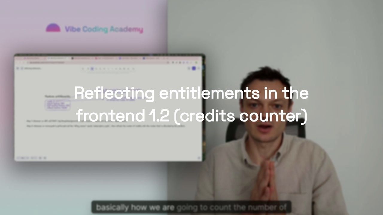 Reflecting entitlements in the frontend 1.2 (credits counter)
