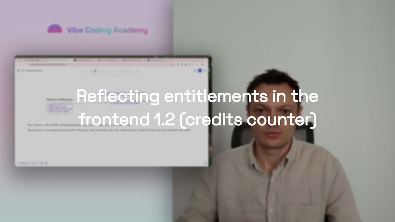 Reflecting entitlements in the frontend 1.2 (credits counter)
