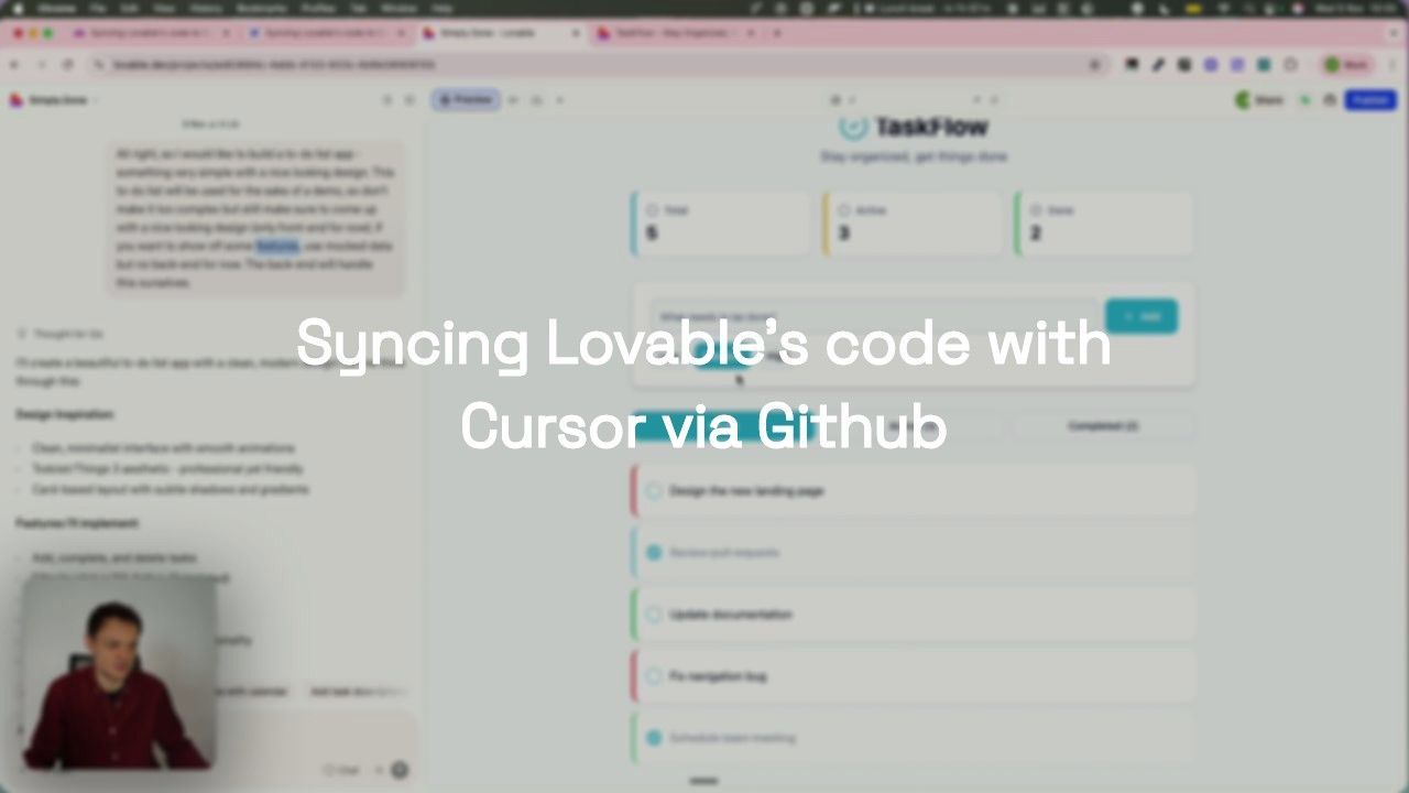 Syncing Lovable’s code with Cursor via Github