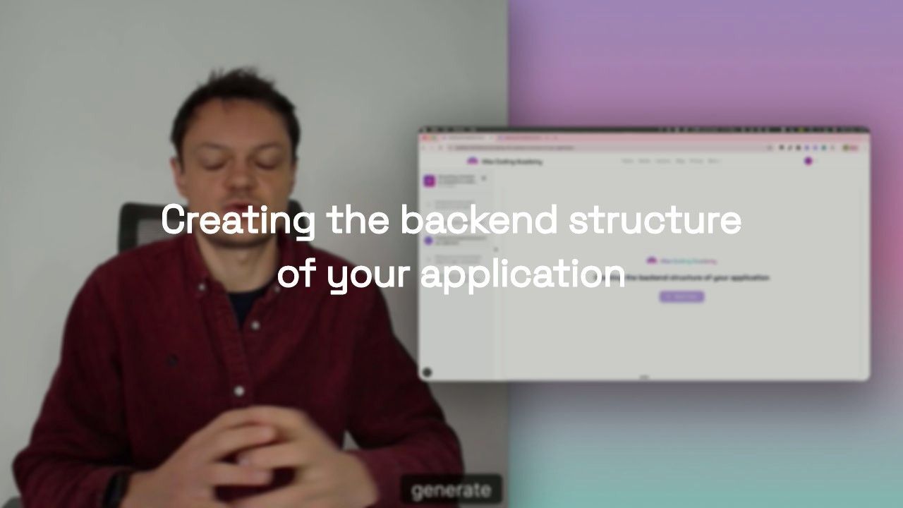 Creating the backend structure of your application